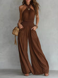 Halter Neck Wide-Leg Jumpsuit