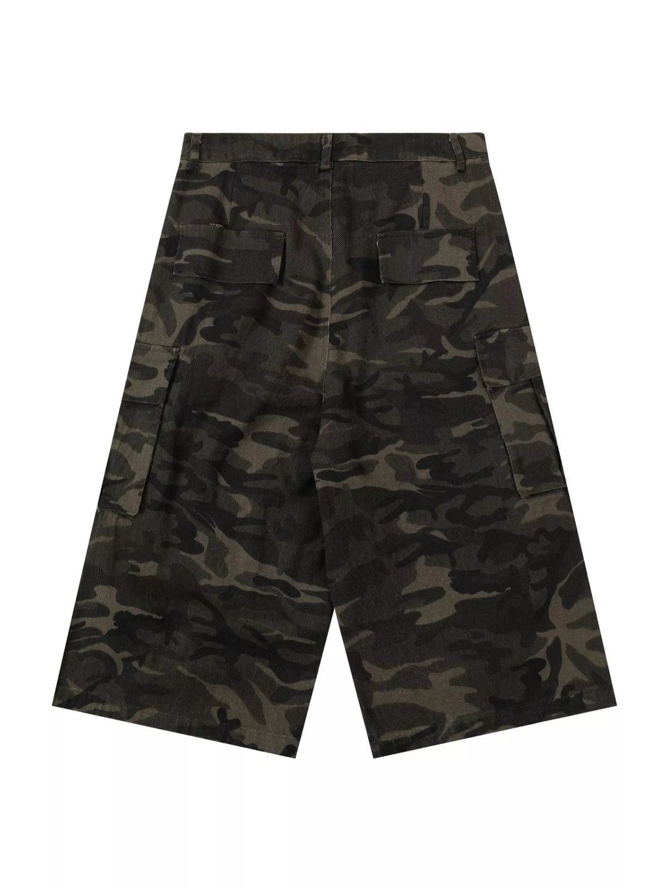 Men's Camouflage Wide-Leg Cargo Capris