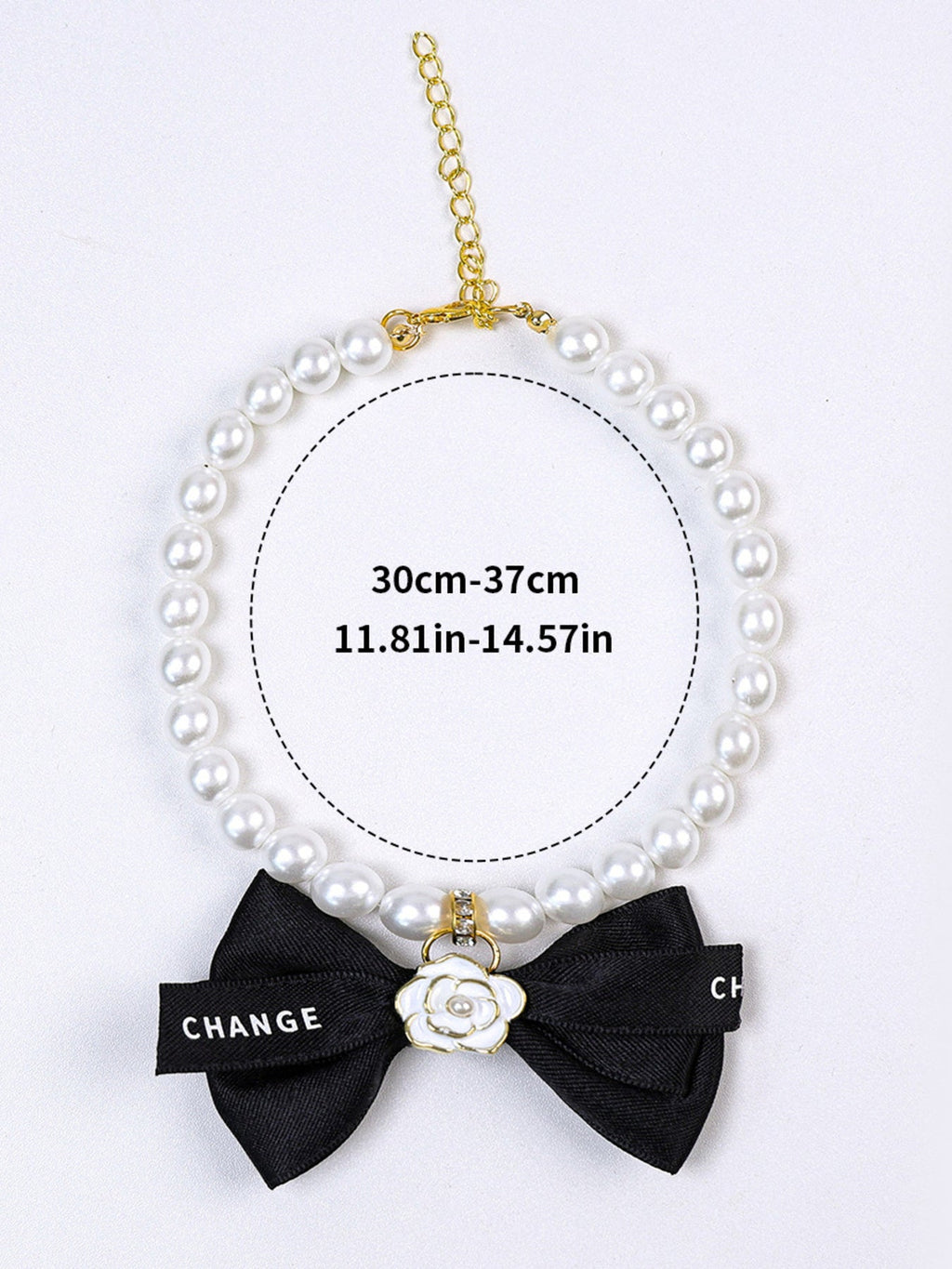Pearl Bowknot Pet Necklace