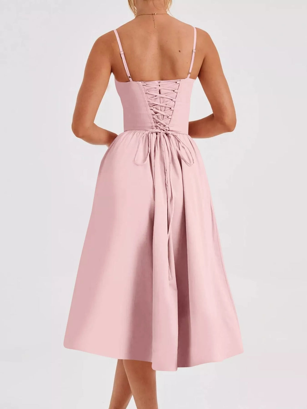 Sweetheart Neck Midi Cami Dress