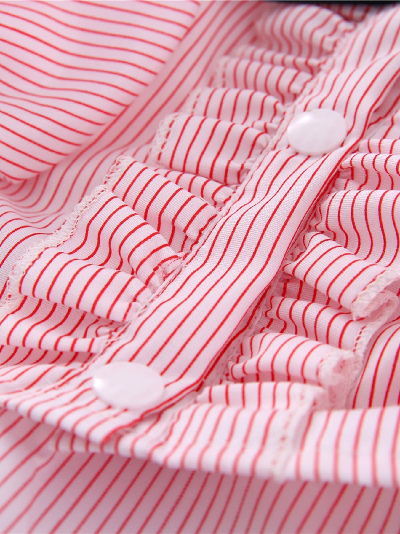 Striped Ruffle Pet Top with Bow