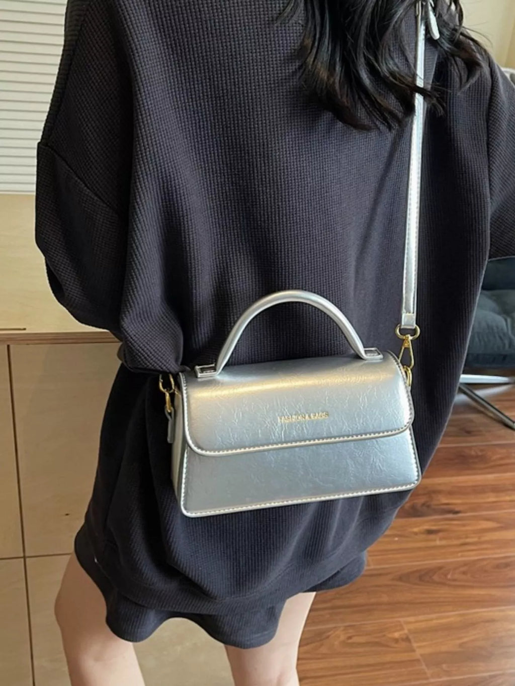 Top Handle Flap Crossbody Bag