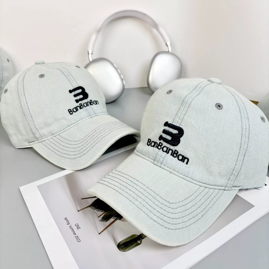 Embroidered Denim Baseball Cap