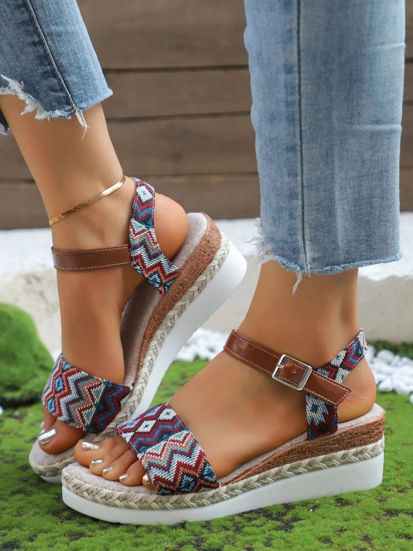 Open Toe Platform Wedge Sandals