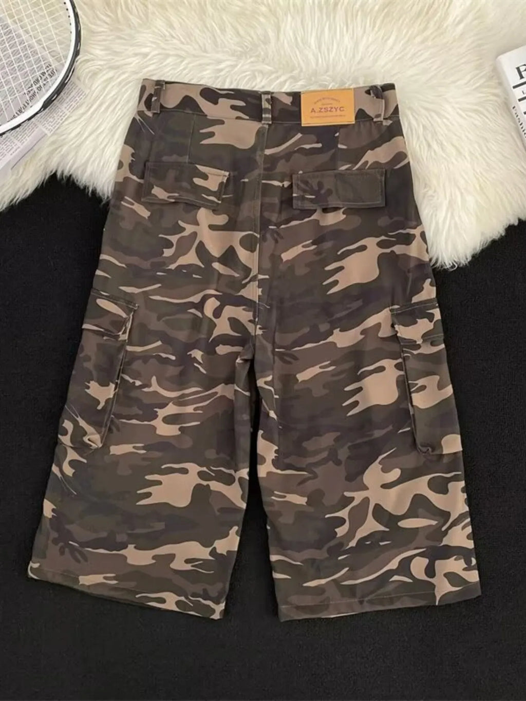 Men's Camouflage Cargo Shorts with Multiple Pockets