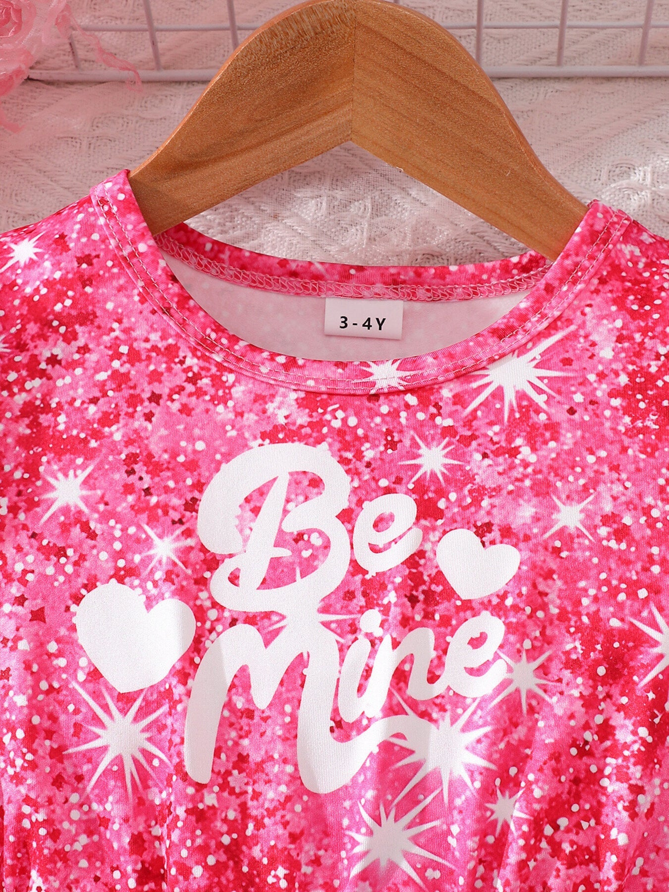 Children's Sequin Puff Sleeve Dress