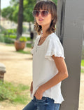 Everyday Ruffle V-Neck Tee