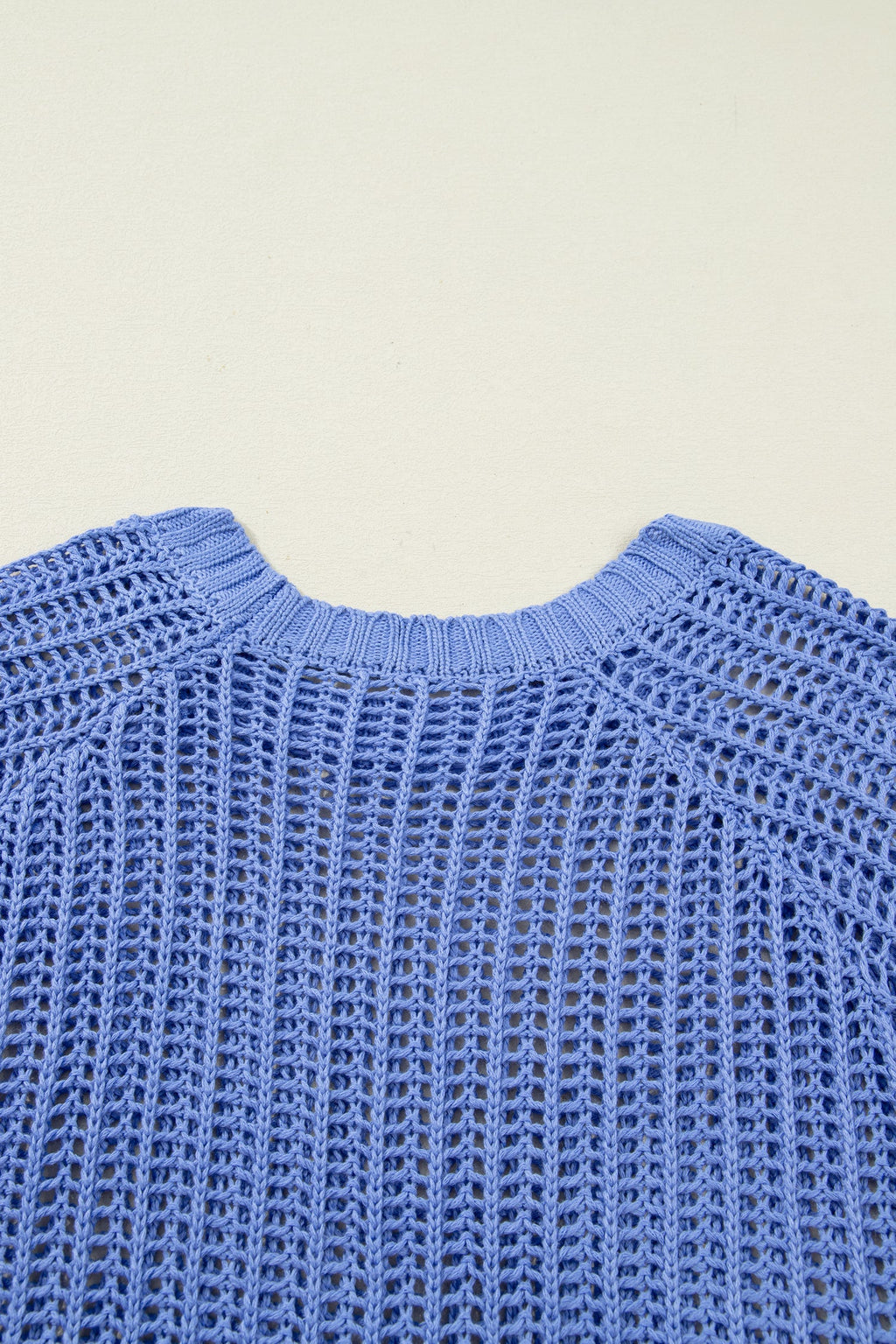 Ashleigh Blue Plus Size Open Knit Bow Tie Short Sleeve Sweater