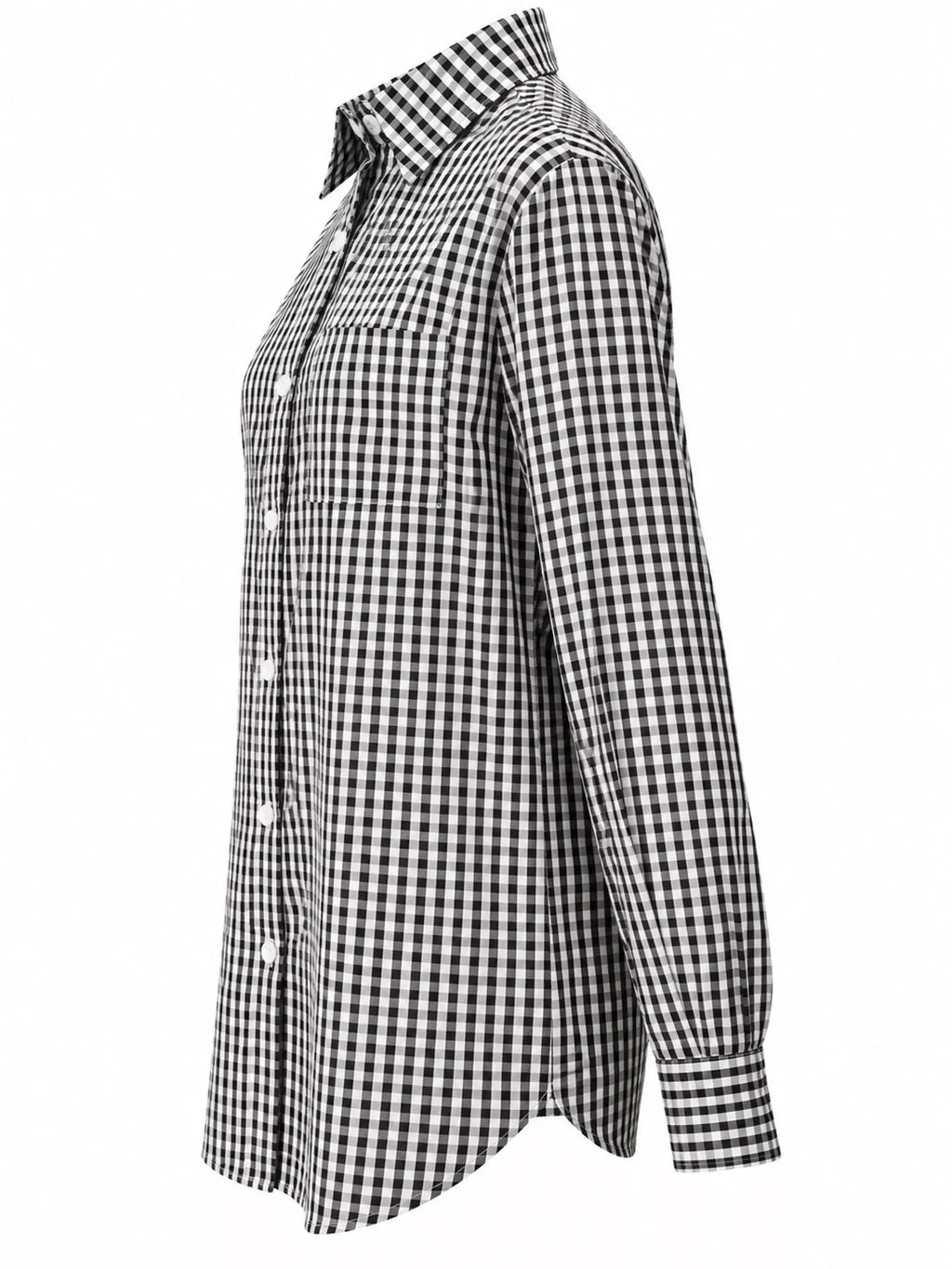 Plus Size Plaid Button-Down Long Sleeve Shirt