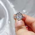 2 Carat 925 Sterling Silver Moissanite Ring