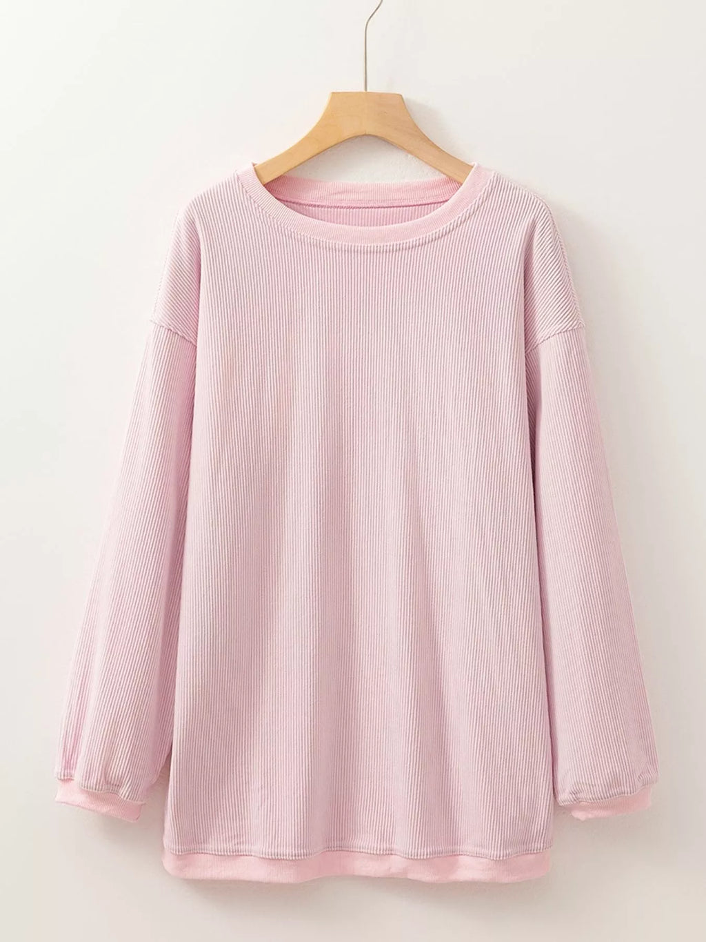 Ribbed Corduroy Oversized Sweatshirt