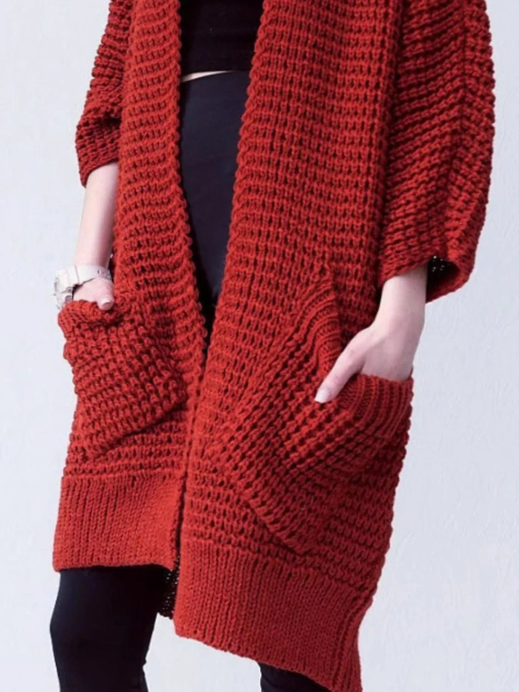 Chunky Knit Open Front Cardigan