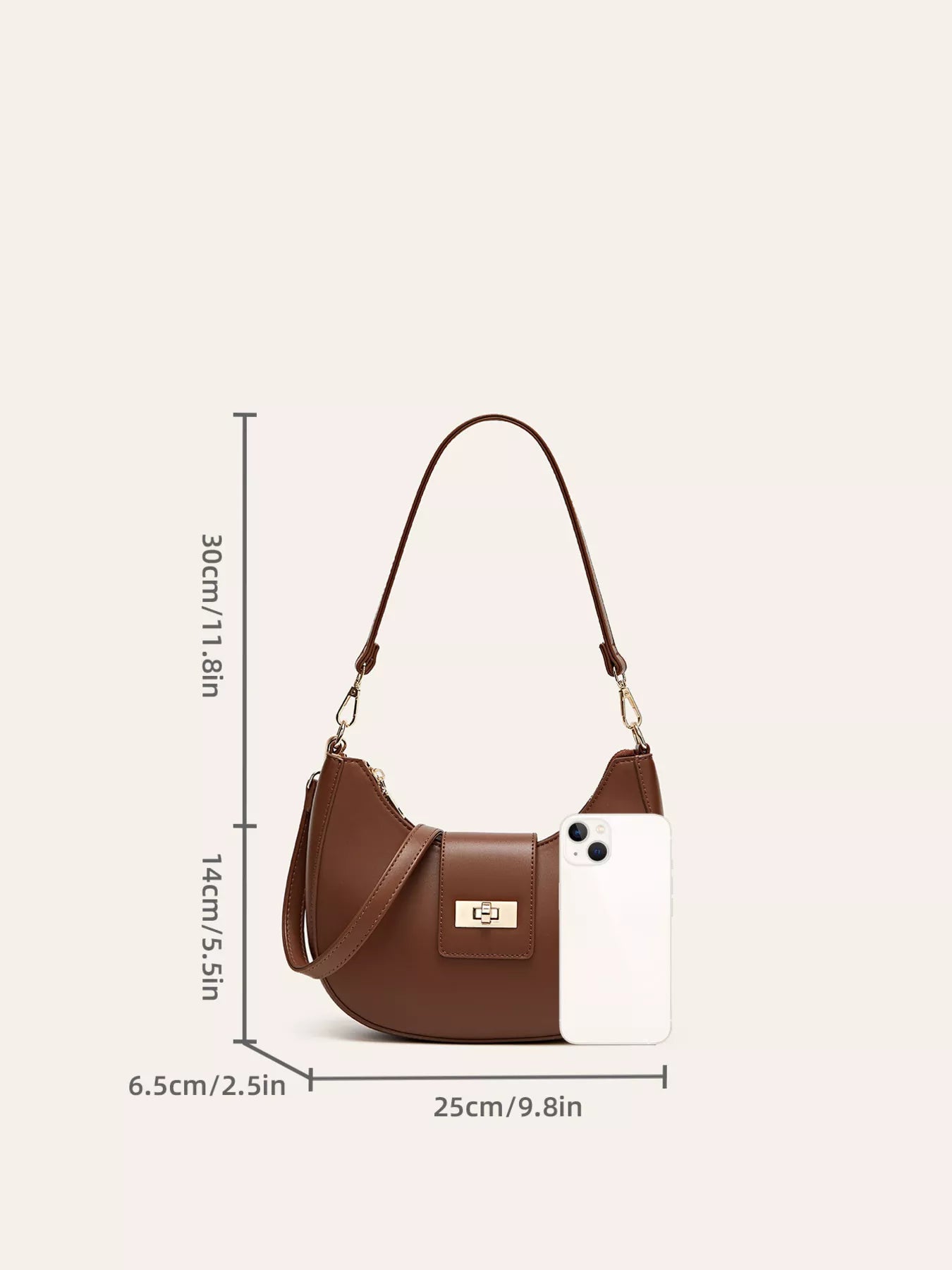 Buckle Closure Shoulder Bag