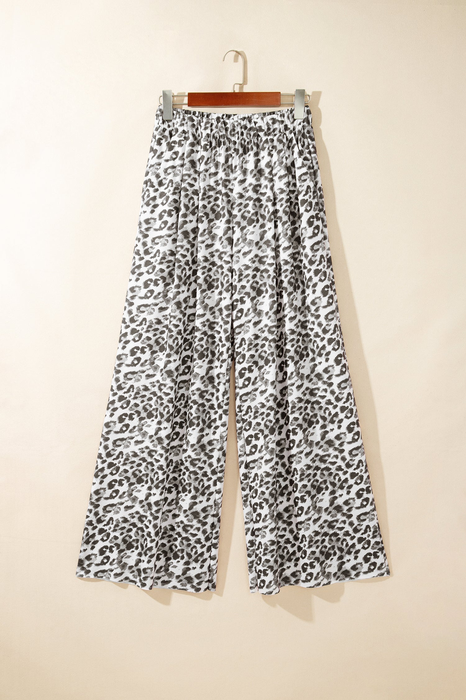 Multicolour Leopard Print Wide Leg Full Length Pants