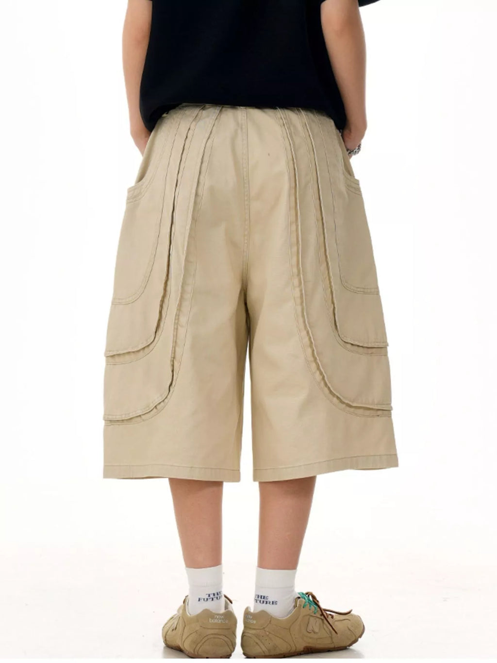Men's Loose Fit Wide Leg Cargo Capris