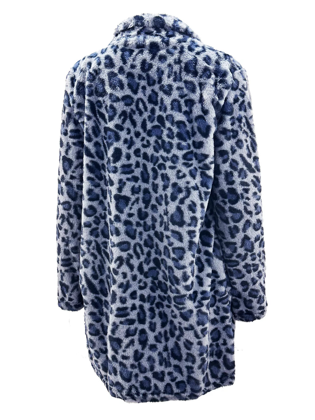 Full Size Leopard Open Front Outerwear Plus Size