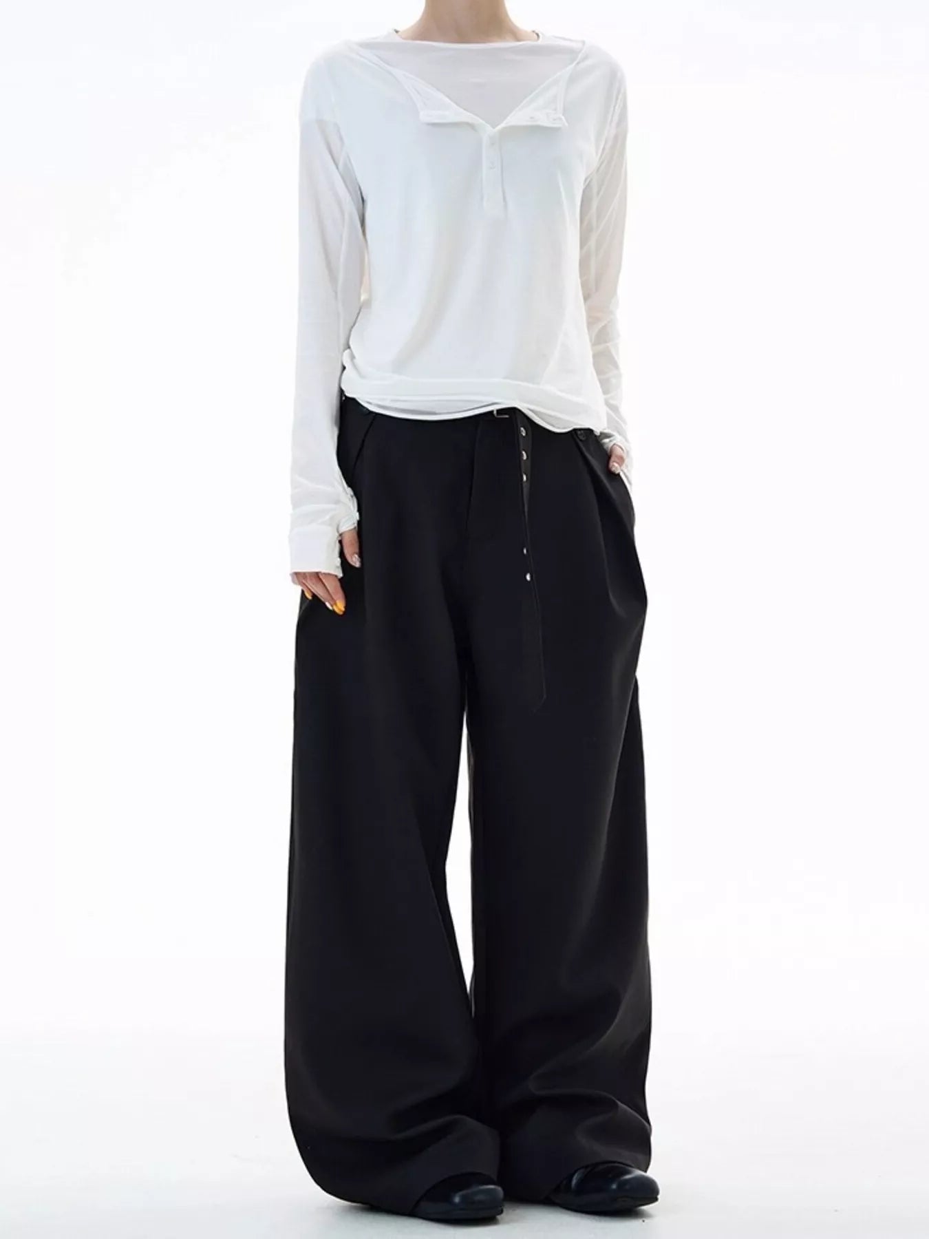 Men's Plus Size Wide Leg Pants