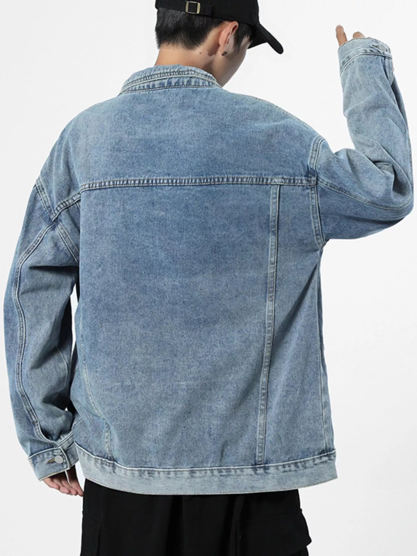 Men's Wash Oversized Denim Jacket