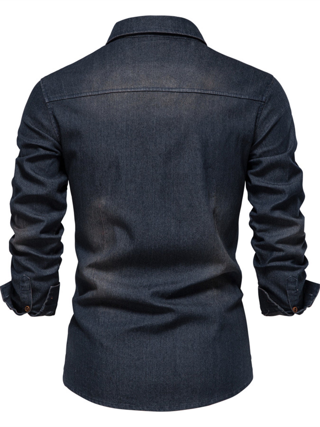 Men's Full Size Button Up Denim Shirt with Chest Pocket Plus Size