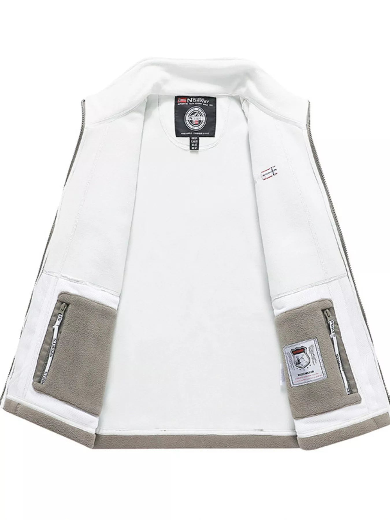 Men's Full Size Zip Up Long Sleeve Fleece Jacket Plus Size