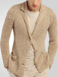 Men's Plus Size Button Up Long Sleeve Cardigan