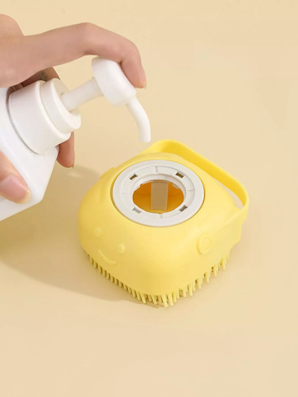 Cute Cartoon Silicone Pet Bath Brush