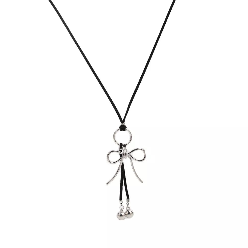 Elegant Bow Pendant Necklace