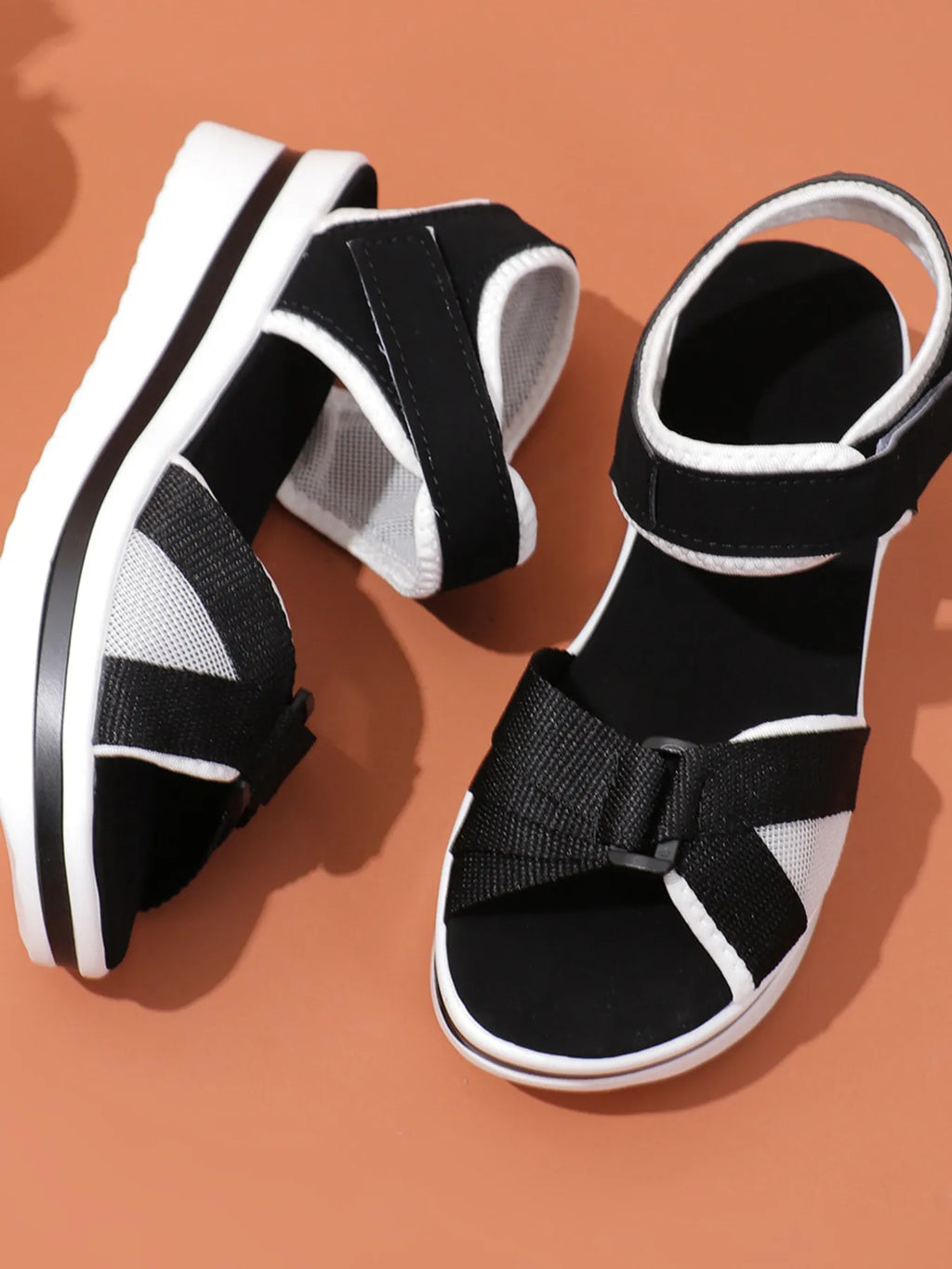Platform Wedge Sandals with Ankle Strap