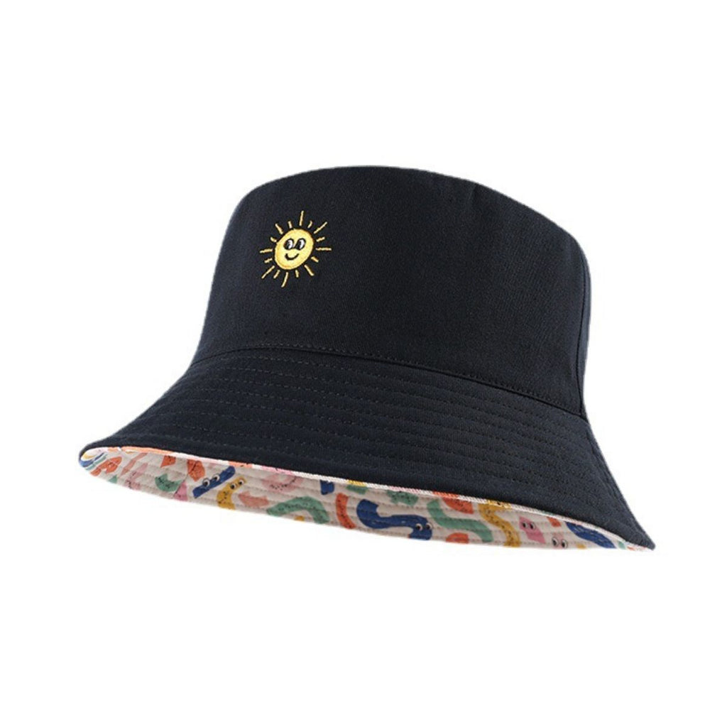 Sun Embroidered Bucket Hat