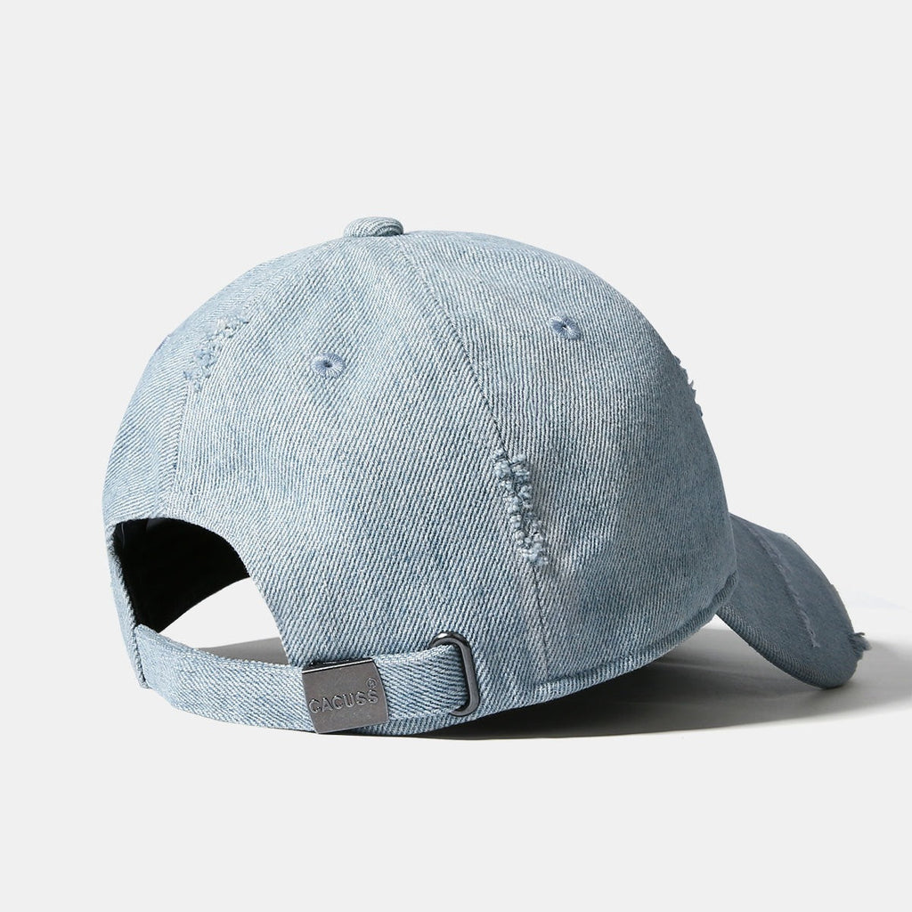Distressed Denim Baseball Cap