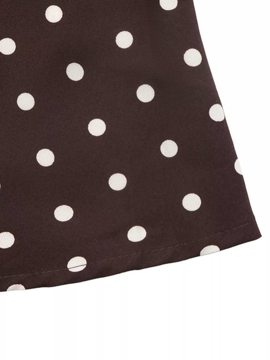 Polka Dot Square Neck Long Sleeve Maxi Dress