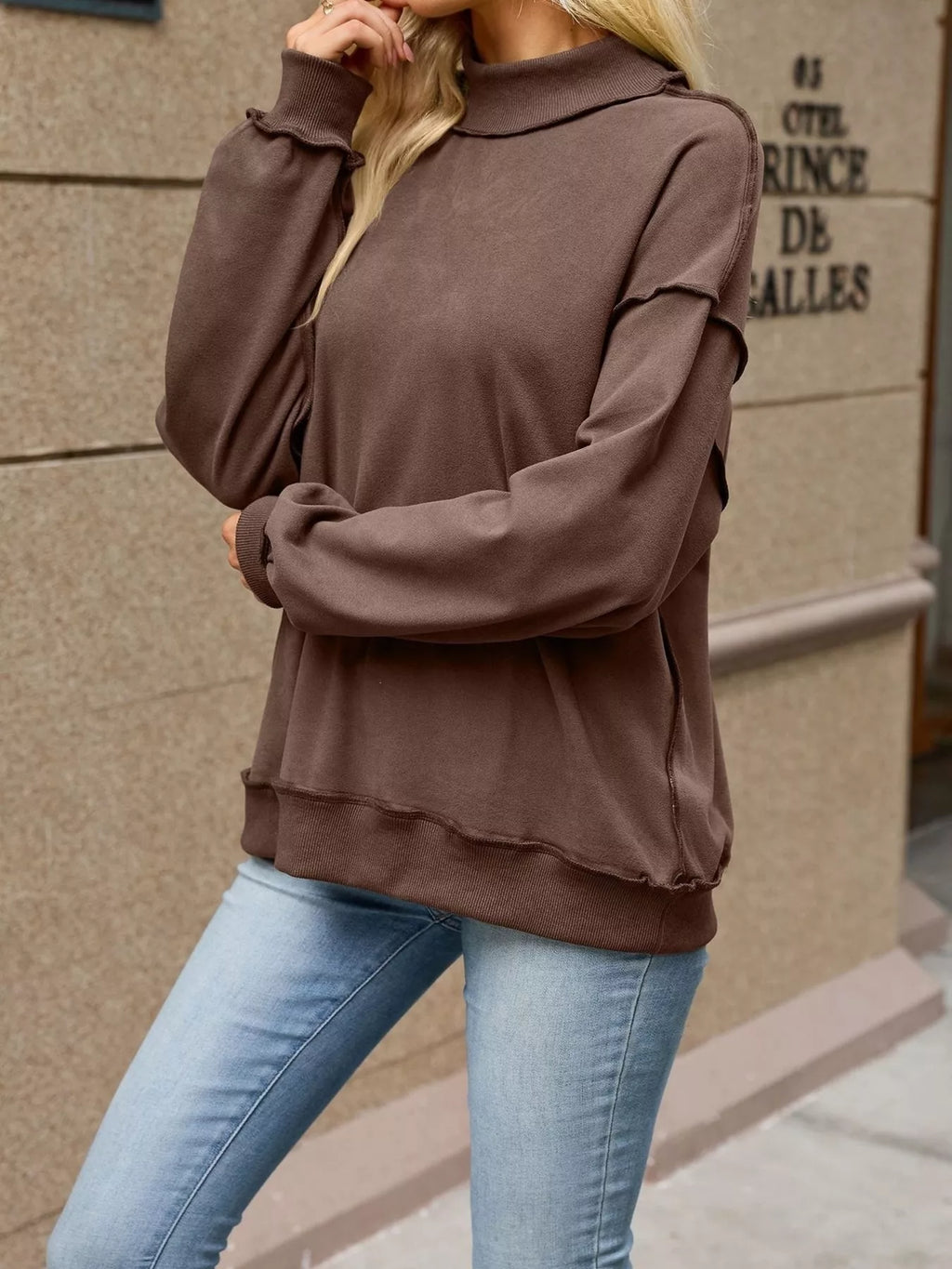 Loose Fit Crew Neck Sweatshirt