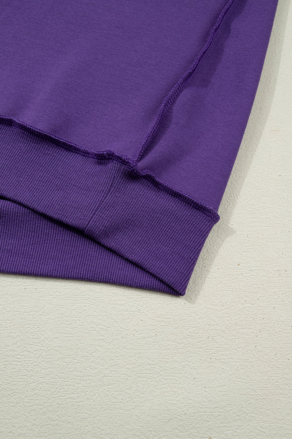 Tillandsia Purple Oversize Drop Shoulder Reversible Mock Neck Sweatshirt