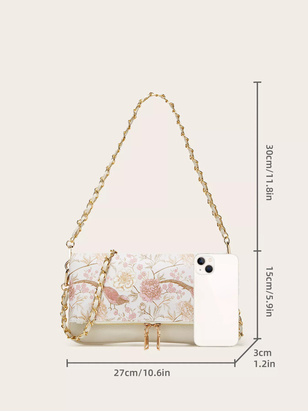 Floral Chain Shoulder Bag