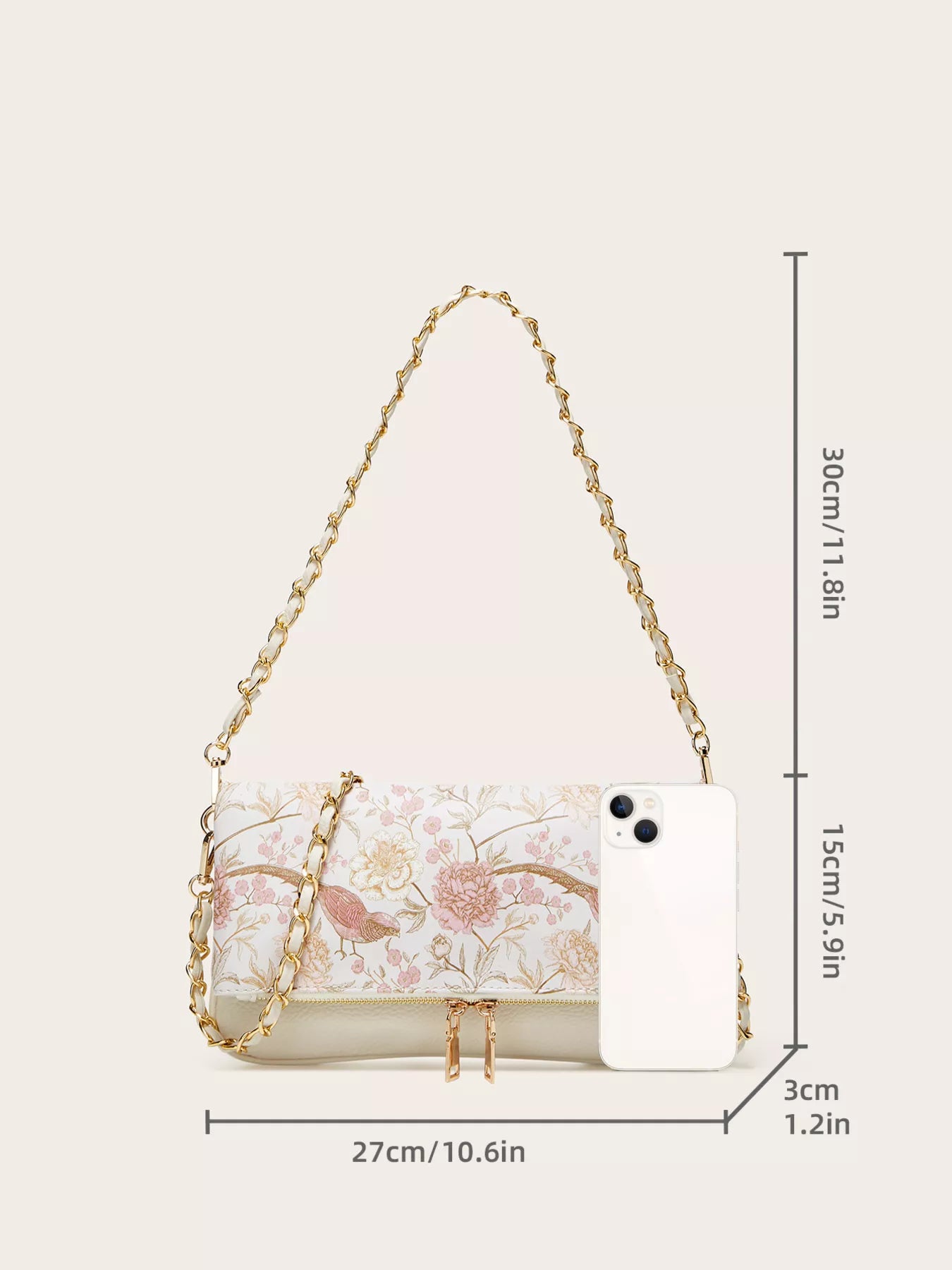 Floral Chain Shoulder Bag