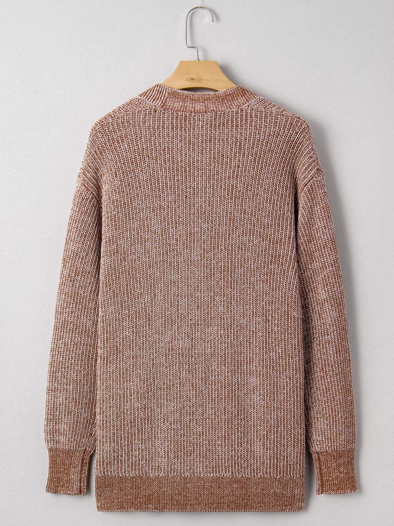 Open Front Dropped Shoulder Cardigan with Pockets