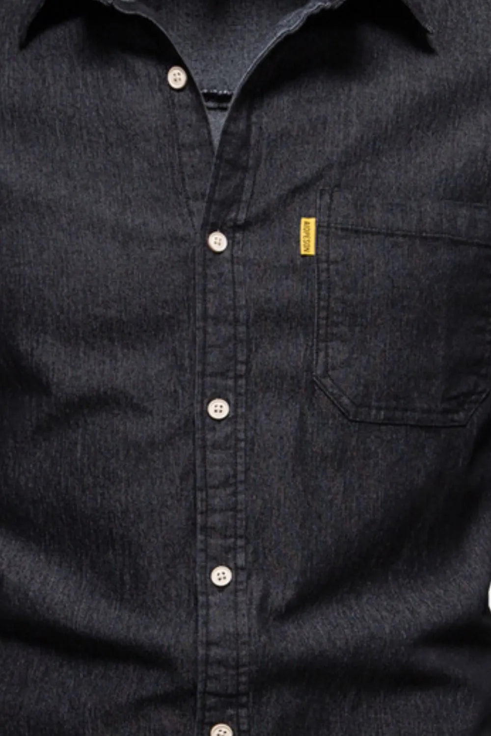 Men's Button-Down Denim Shirt with Chest Pocket