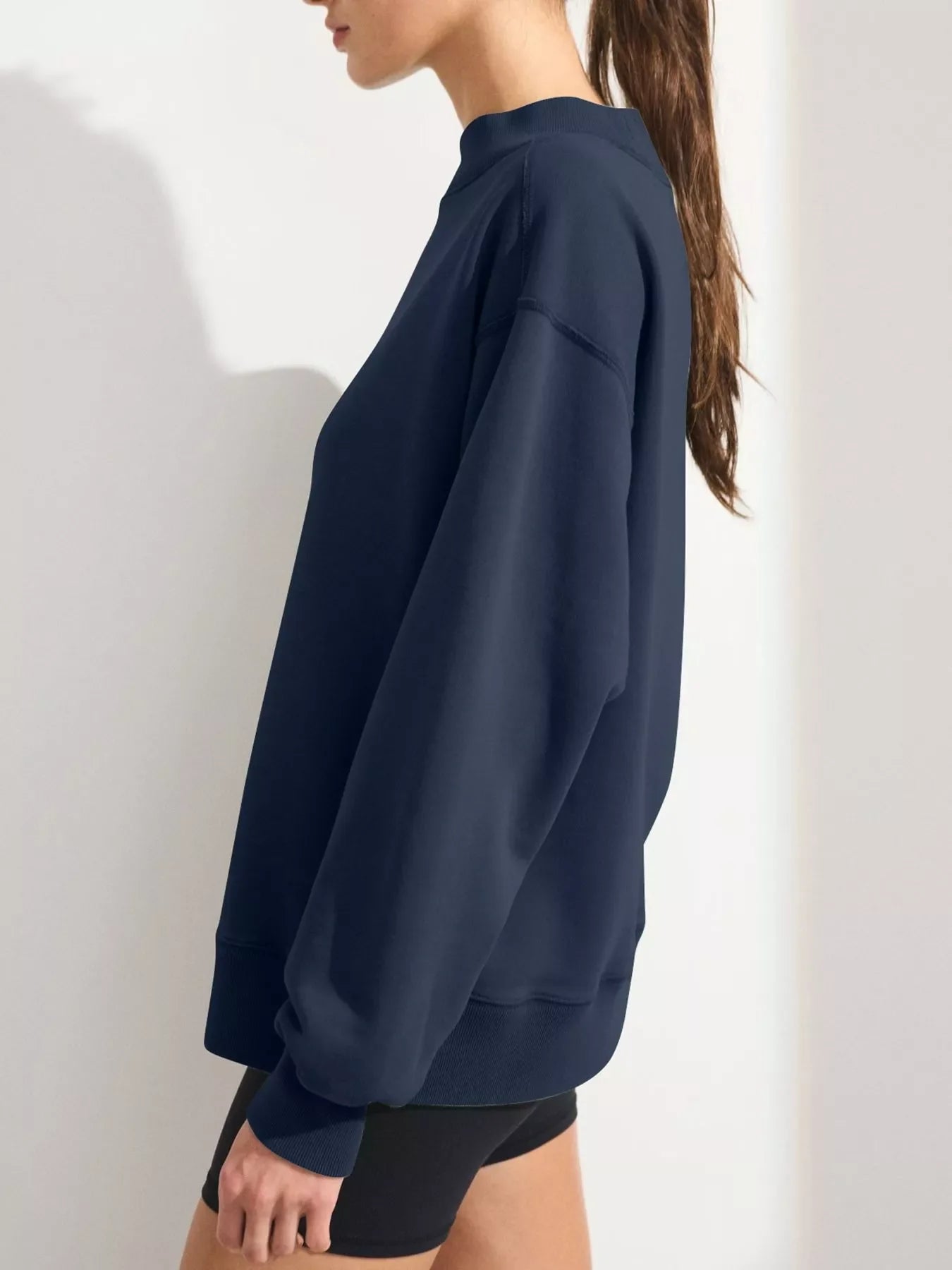Mock Neck Oversized Sweatshirt