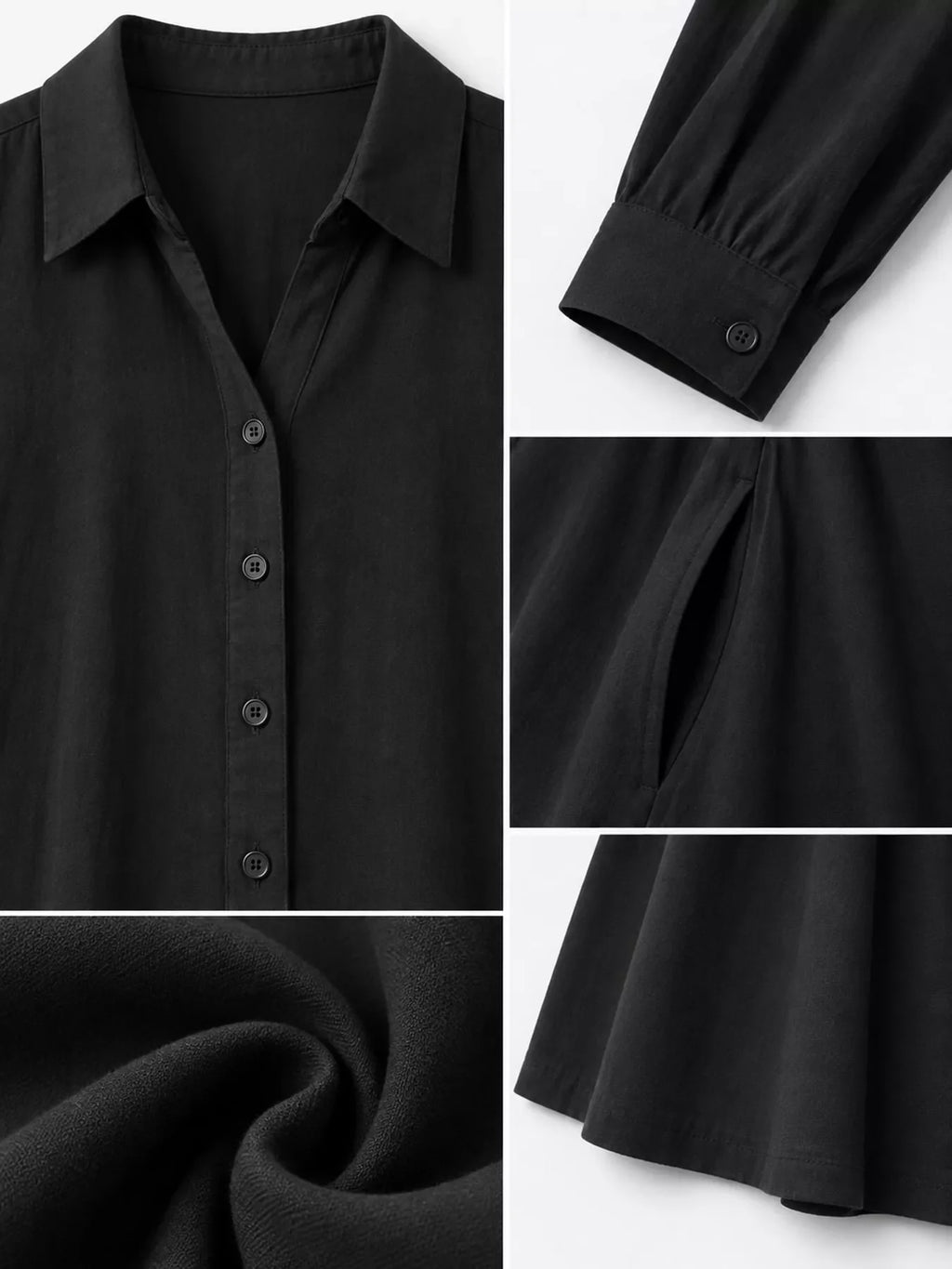 Full Size Button Front Long Sleeve Maxi Shirt Dress Plus Size