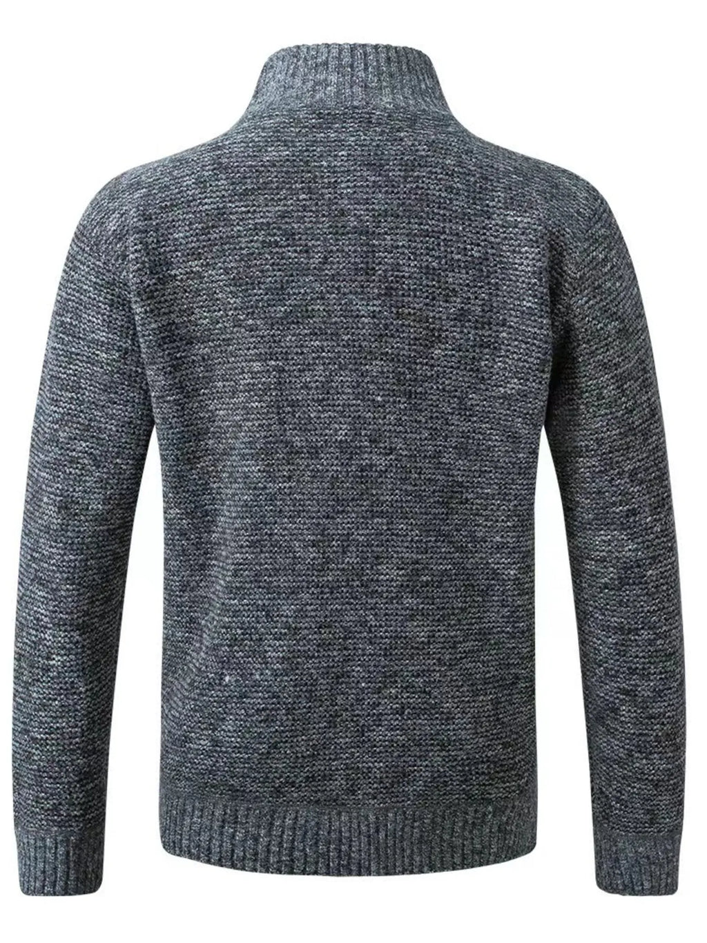 Men's Plus Size Quilted Panel Zip-Up Sweater Cardigan