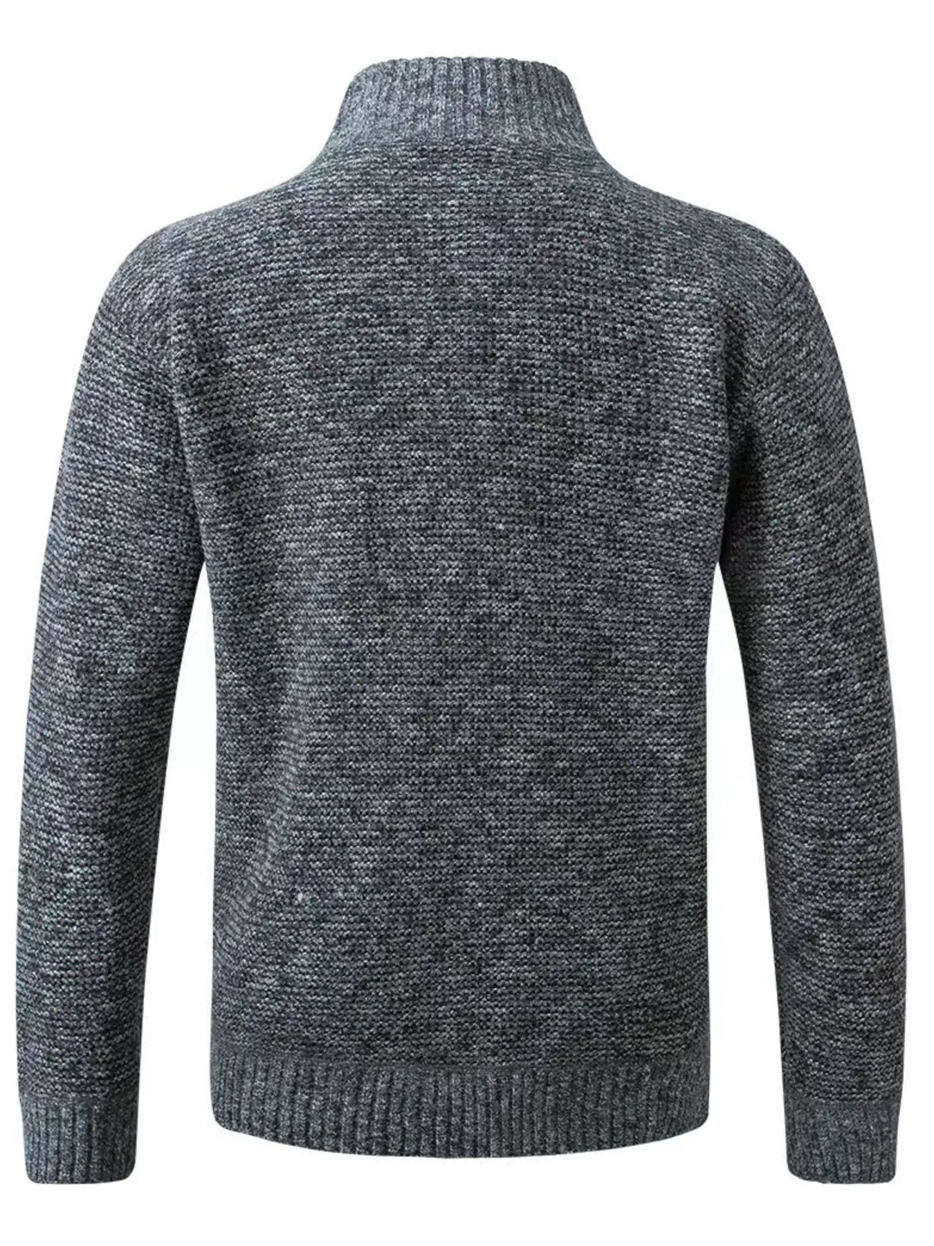 Men's Plus Size Quilted Panel Zip-Up Sweater Cardigan