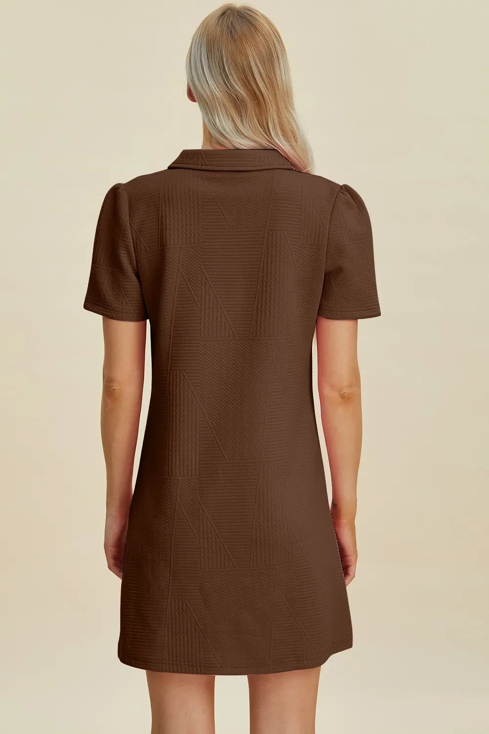 Texture Short Sleeve Dress