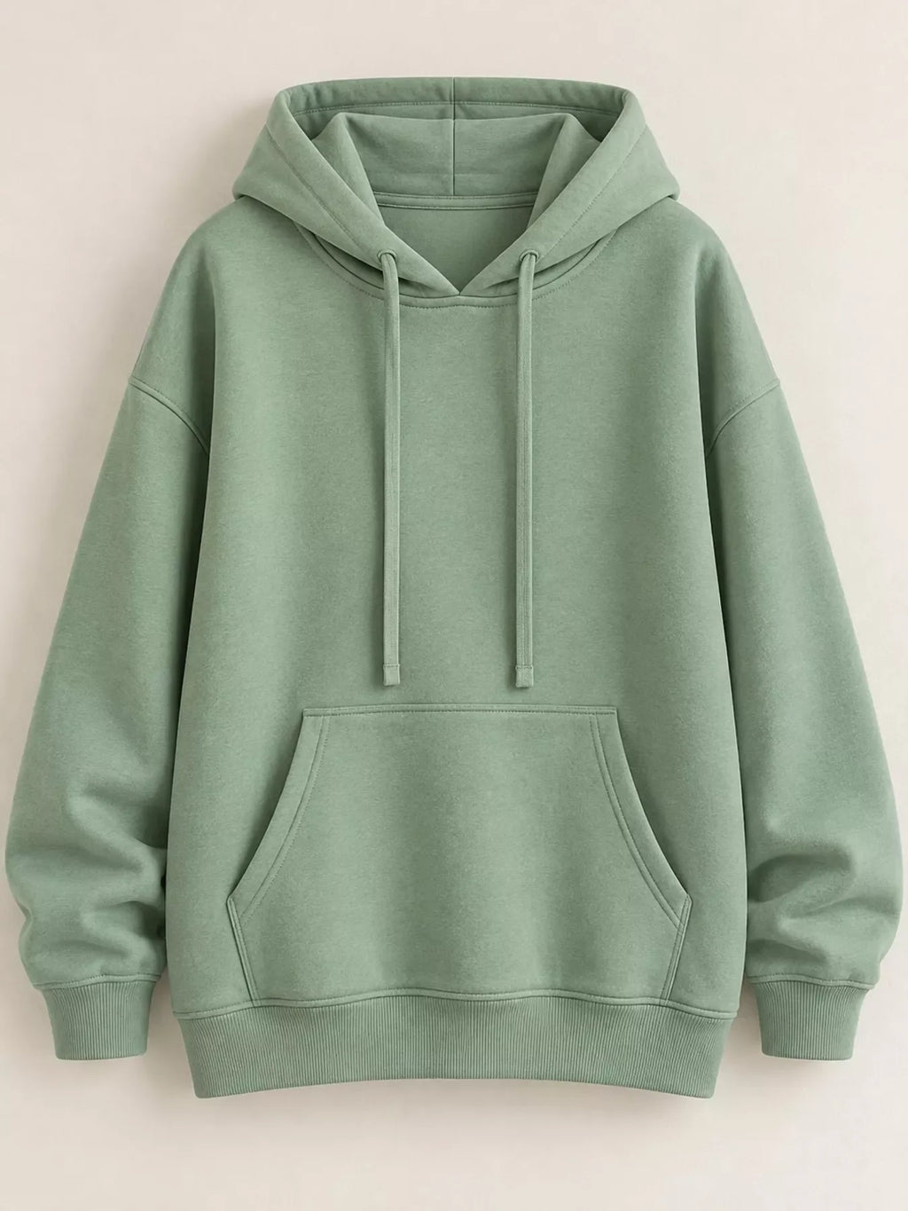 Drawstring Dropped Shoulder Hoodie