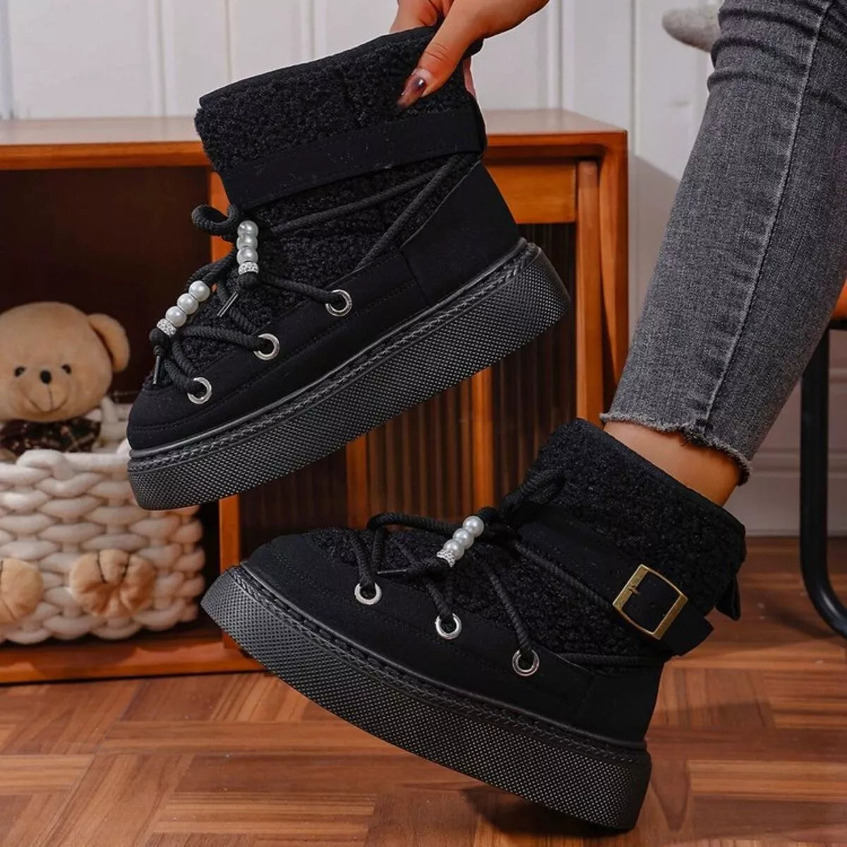Lace Up Platform Boots