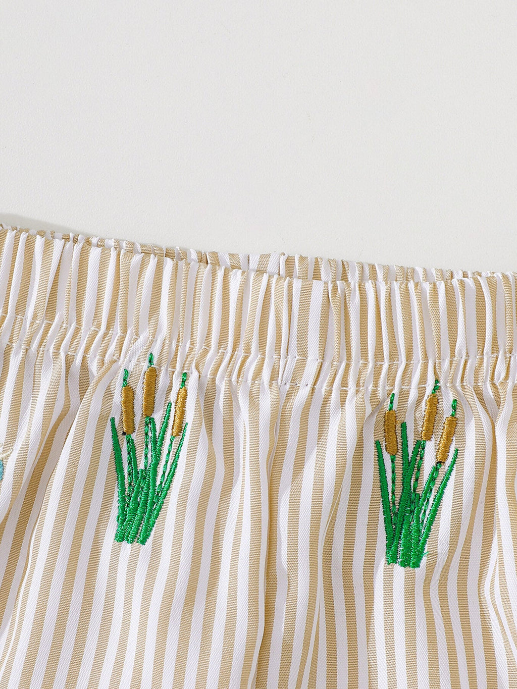 Children's Embroidered Polo Shirt & Striped Shorts Set
