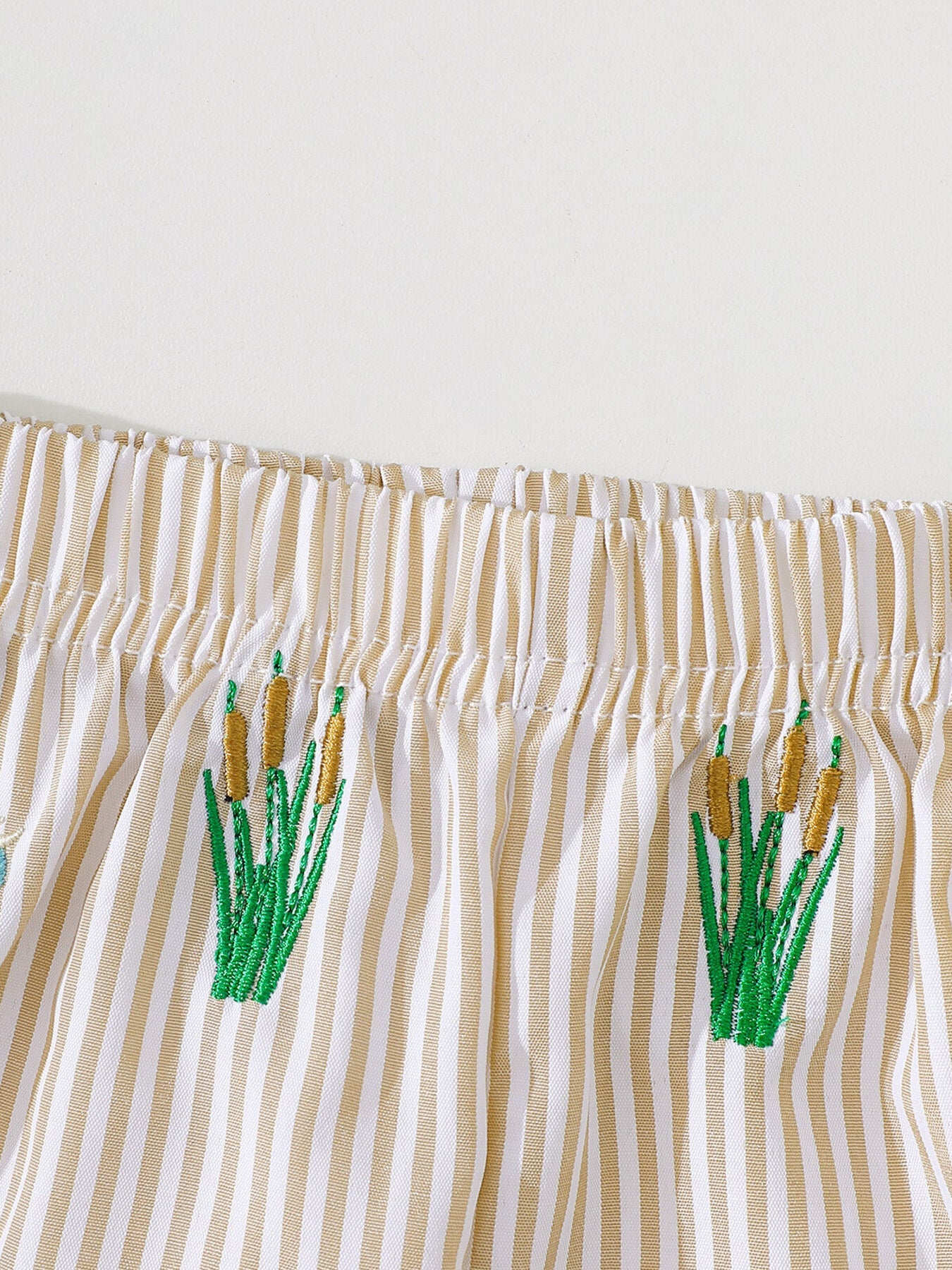 Children's Embroidered Polo Shirt & Striped Shorts Set
