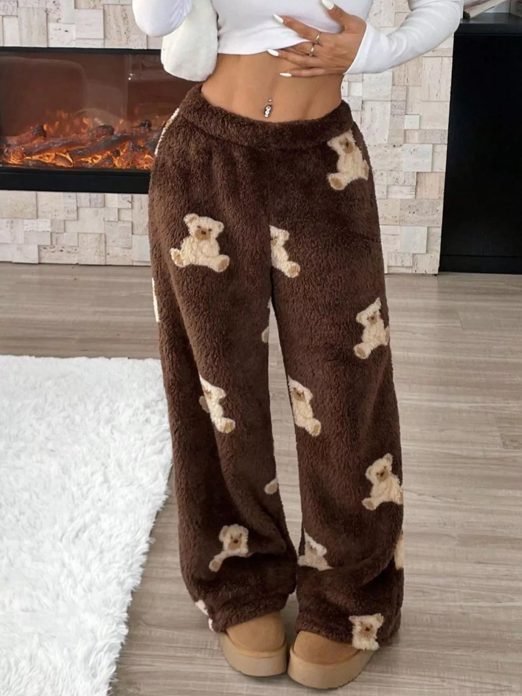 Drawstring Wide Leg Pants