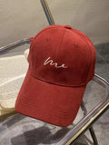 Embroidered Letter Baseball Cap