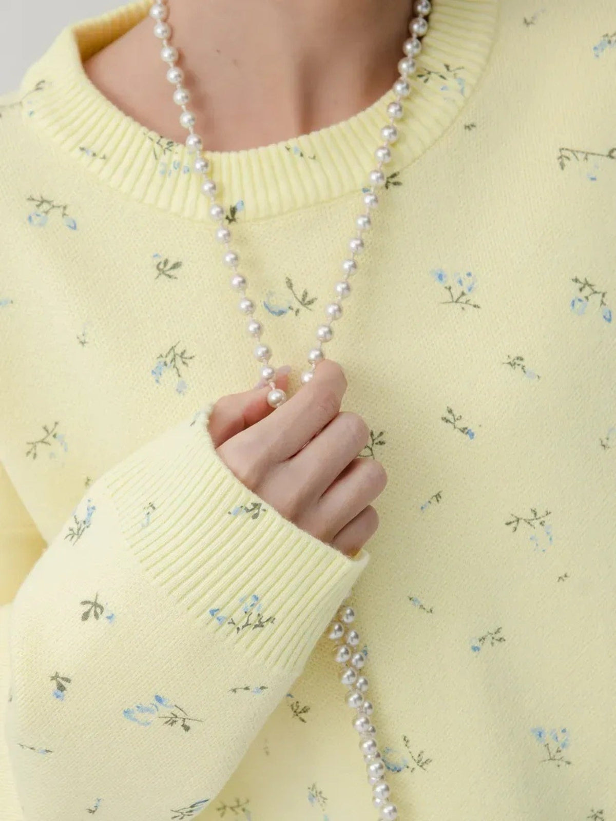 Floral Dropped Shoulder Oversized Sweater
