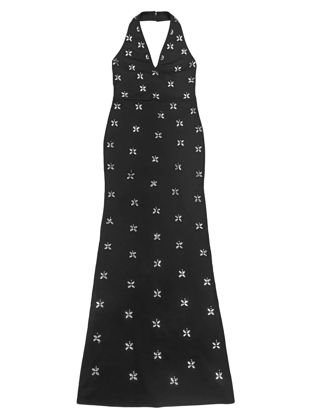 Floral Halter Neck Maxi Dress